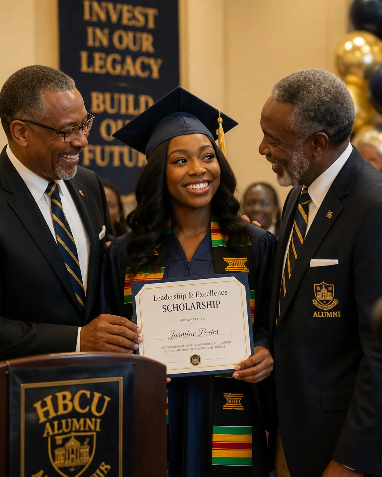 Scholarship recipient recognized by alumni supporters